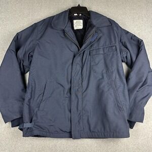 Vintage Cold Weather Flamer Resistant Class 1 Jacket Mens Large Blue Military